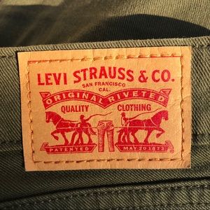 Levi’s 711 Skinny Olive Shorts